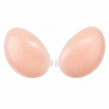 Невидимий бюстгальтер без спинки та бретелей Invisible Bra бежевий розмір A (BInvisible-1000)