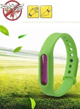 Силиконовый браслет от комаров MOSQUITO BRACELET 1145 салатовый.