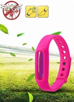 Силиконовый браслет от комаров MOSQUITO BRACELET 1145 розовый.