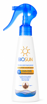 Сонцезахисний лосьйон-спрей Bioton Cosmetics BioSun SPF 60, 150 мл