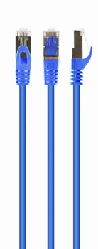 Патч корд Cablexpert PP6A-LSZHCU-B-10M, S/STP, литий, 50u" штекер із фіксатором, 10 м, синій