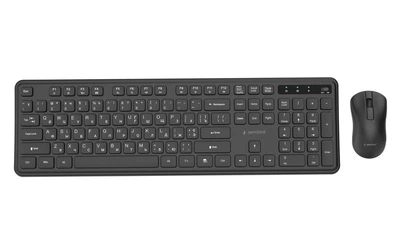 Комплект (клавиатура + мышь) Gembird KBS-WPS-01-CYRL, черный