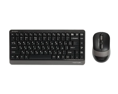 Комплект беспроводная клавиатура с мышью A4Tech Fstyler FG1110, цвет черный+серый
