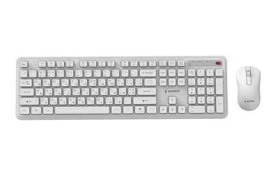 Комплект (клавиатура + мышь) Gembird KBS-WPS-01-W-CYRL, белый