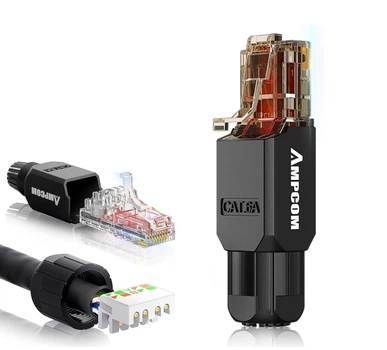 Коннектор быстрый RJ45 CAT6A 10Gbps для LAN кабелей, монтаж без инструмента в полевых условиях