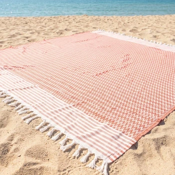 Подстилка для пляжа загара большая Breeze Coral 200 * 220 см пляжное покрывало мягкий коврик пляжный