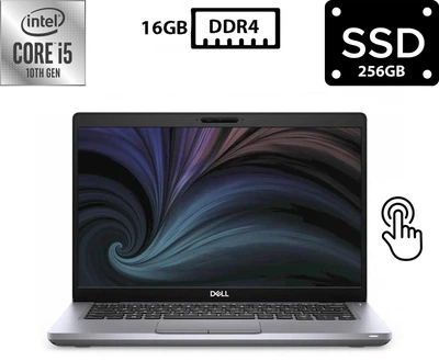 Ноутбук Dell Latitude 5411 14" IPS Touch 1920x1080 Core i5-10400H 2.60GHz 16GB DDR4 SSD 256GB UHD Graphics Камера (DL5411R16S256B1Tch) Б/У