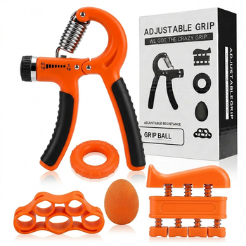 Набор кистевых эспандеров 5 в 1 для тренировки кистей и пальцев SP-Sport Grip Kit 8895 Orange 5 эспандеров в комплекте