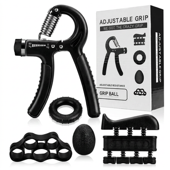 Набор кистевых эспандеров 5 в 1 для тренировки кистей и пальцев SP-Sport Grip Kit 8895 Black 5 эспандеров в комплекте