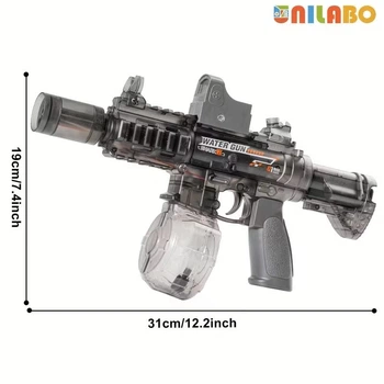 Электрический водяной пистолет UNILABO M416, автоматический бластер для детей, для двора, пляжа и бассейна, черный