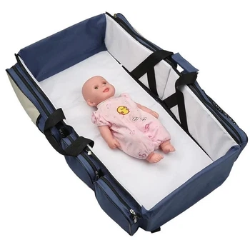 Детская сумка трансформер Baby Room, переносная кроватка-люлька для младенцев от 0 до 12 месяцев, синяя