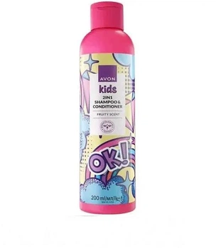 Дитячий 2-в-1 шампунь-кондиціонер для волосся Avon Kids 2 in 1 Shampoo & Conditioner Fruity Scent з фруктовим ароматом 200 мл