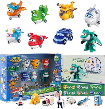 Набор игровых фигурок-трансформеров Super Wings World Airport Crew Collector Pack
