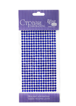 Стрази самоклеючі, Сині, 5мм, 375шт (4823086701564)