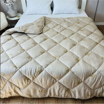 Ковдра Pure Wool Casablank 100%вовна з хлопком 150х200см бежевий (volt2)