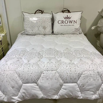 Одеяло Лебединый пух Евро 200х230см 500 г/м² Crown в подарочной сумке