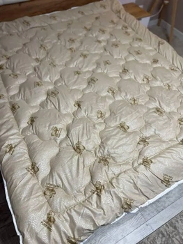 Ковдра Pure Wool Casablank 100%вовна з хлопком 180х220см бежевий (volt59)