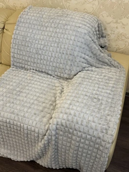 Велюрове плед-покривало двоспального розміру 180х220см "Крокодил" сірий в подарунковій сумці (KROKO229)