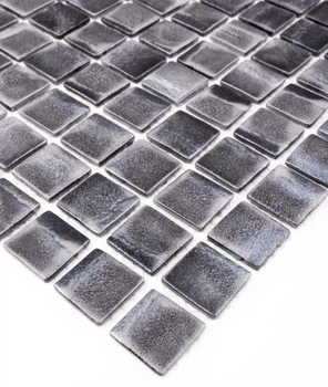 Мозаика METALLIC SILVER металлическо-серебристая и темно-серебристая облицовочная (13-111176)