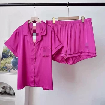 Піжама Juicy Couture Women's 2 Piece atlas Short Sleeve Shirt and Pajama Shorts Lounge Sleepwear Set рожева розмір XL