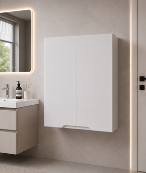 Шафа підвісна Ніколь MPN02 60×20,5×70 см, фурнітура BLUM, корпус ЛДСП, фасад МДФ, біла