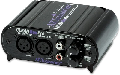 Конвертер рівня сигналу ART CleanBox Pro двоканальний RCA/XLR