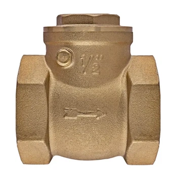 Клапан зворотний пелюстковий 1/2" латунь золотий Koer KR.174-15