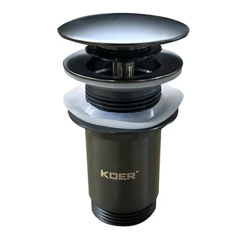 Донный клапан автоматический CLICK-CLACK 1 1/4" графит металл KR6484