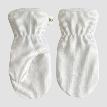 Детские зимние варежки для девочек Babydream rykp2 104-116 см Белые (ROZ6501022503)