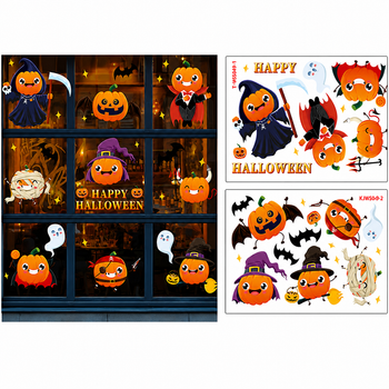 Наклейки На Хелловін Гарбузові Герої Halloween 2 аркуші 27 шт.