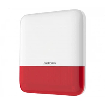 Беспроводная внешняя сирена Hikvision DS-PS1-E-WE-Red (красная)