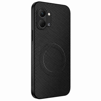 Чохол Carbon Shield with Ring для Tecno Spark Go 3 з підтримкою бездротової зарядки black