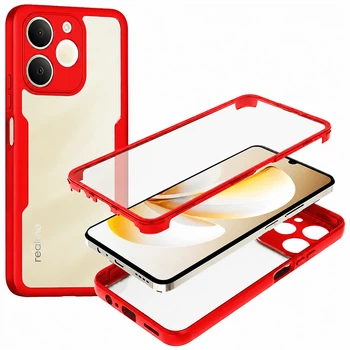 Чехол Double Shield 360 для Realme Note 70 / 70T с защитой со всех сторон red