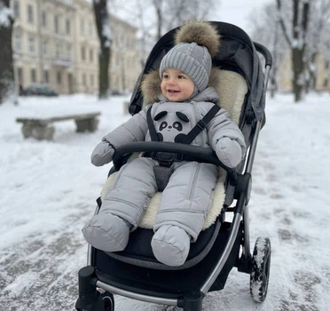 Комбінезон Трансформер 071067 для хлопчика "Zyjj Baby" Panda сірий 74 см