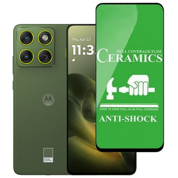 Защитное стекло-пленка Fiji Ceramics для Motorola Edge 70 полная проклейка черный