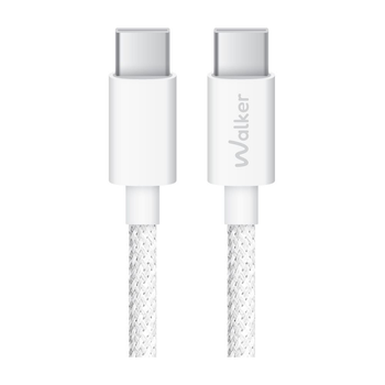Кабель USB WALKER C585 Type-C to Type-C 60W 1m white 75595