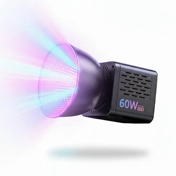 Профессиональный аккумуляторный видеосвет Ulanzi C60 RGB 60 Вт CRI 95+ 2500-6500К с блоком питания (l277)