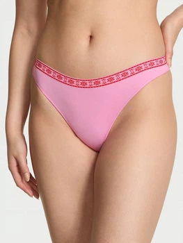 Трусики танга женские Victoria's Secret 155118387 L Розовые (1160040002)