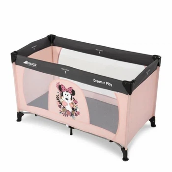 Манеж Hauck Dream N Play Plus 125x65x76 см складний рожевий з сірим