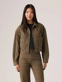 Джинсова куртка жіноча Levi's 564700207 XL Зелена (1160256172)