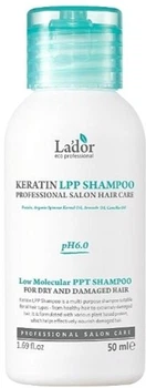 Безсульфатний кератиновий шампунь із протеїнами La'dor Keratin LPP Shampoo 50 мл (8809982982661)