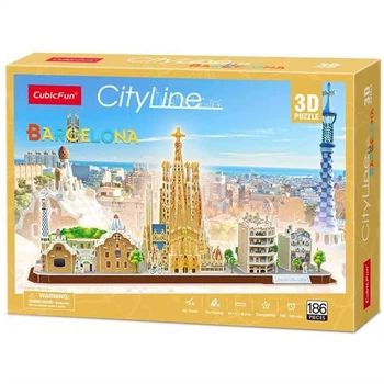 3D пазл CubicFun Барселона MC256h 186 элементов пенокартон 26х17х54 см