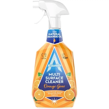 Засіб очистки Мульти поверхонь Універсальний Спрей Astonish Multi surface natural Oils Orange Grove Астоніш Антижир Апельсин 750мл