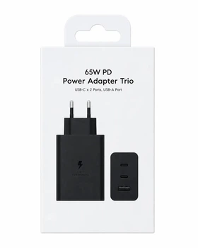 Адаптер 65W PD Trio с выходом USB и 2 выходами Type-C