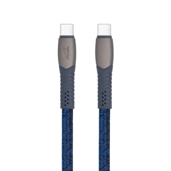 Кабель USB 2.0, PS6105 BL12, Type-C/Type-C, 3А, 60Вт, синий