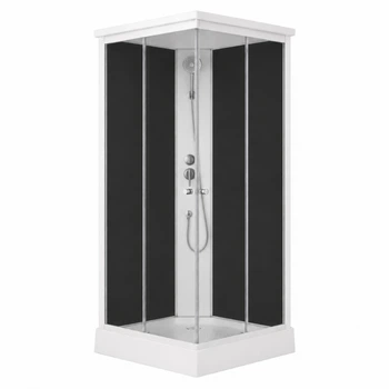Душовий бокс Lidz Kubis SB90x90.SAT.LOW.GR, скло тоноване 4 мм