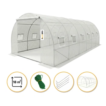 Теплица ProDobro Garden 18м² White 6х3 м армированная пленка
