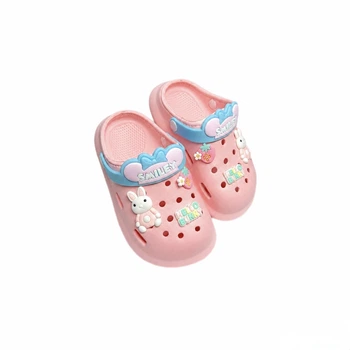 Крокси рожеві з блакитним з джибітсами Babyshop (608-2) 32(р)