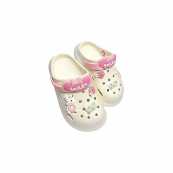 Крокси молочні з рожевим з джибітсами Babyshop (608-22) 34(р)
