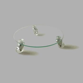 Подставки для цветов Ø300 мм из стекла на роликах COMMUS ULTRA d30 c8-SIL прозрачная (Clear)